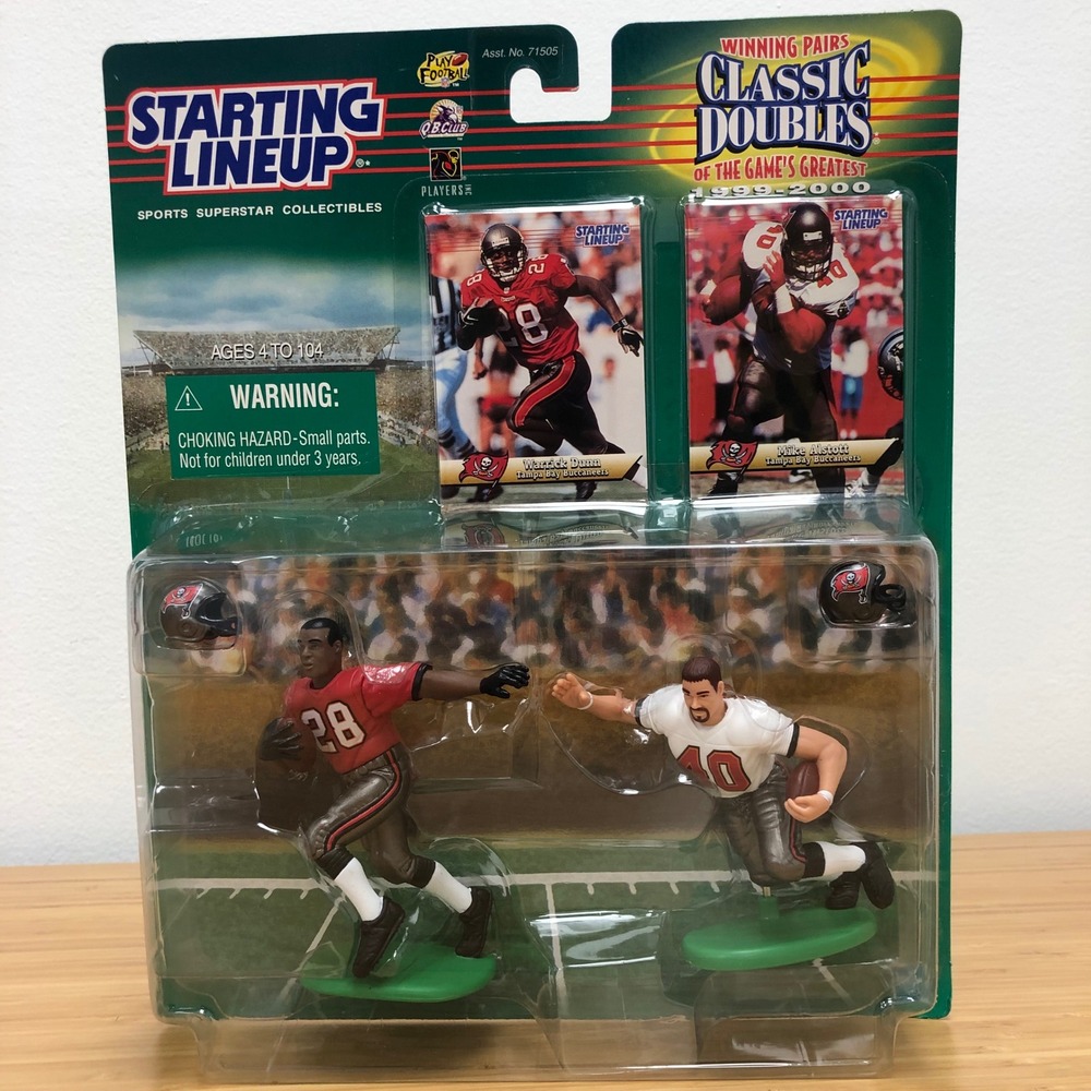 Starting Lineup Classic Doubles NFL Warrick Dunn Mike Alstott Bucs Red 1999 New